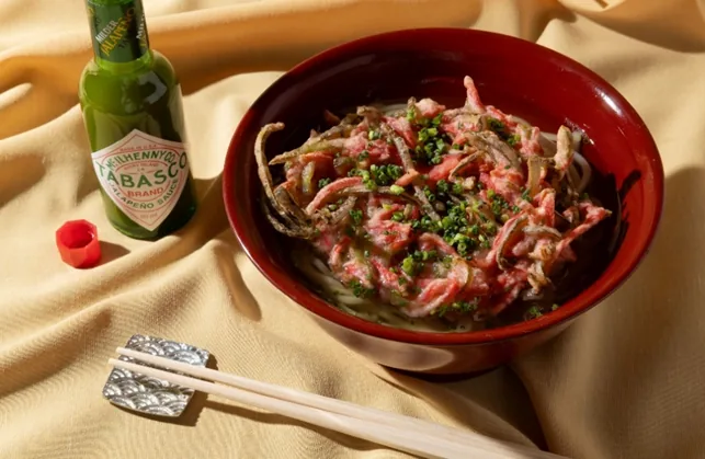TABASCO®ハラペーニョソースのかき揚げにゅうめん